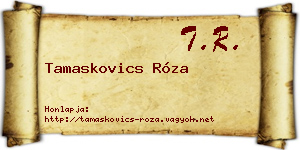 Tamaskovics Róza névjegykártya